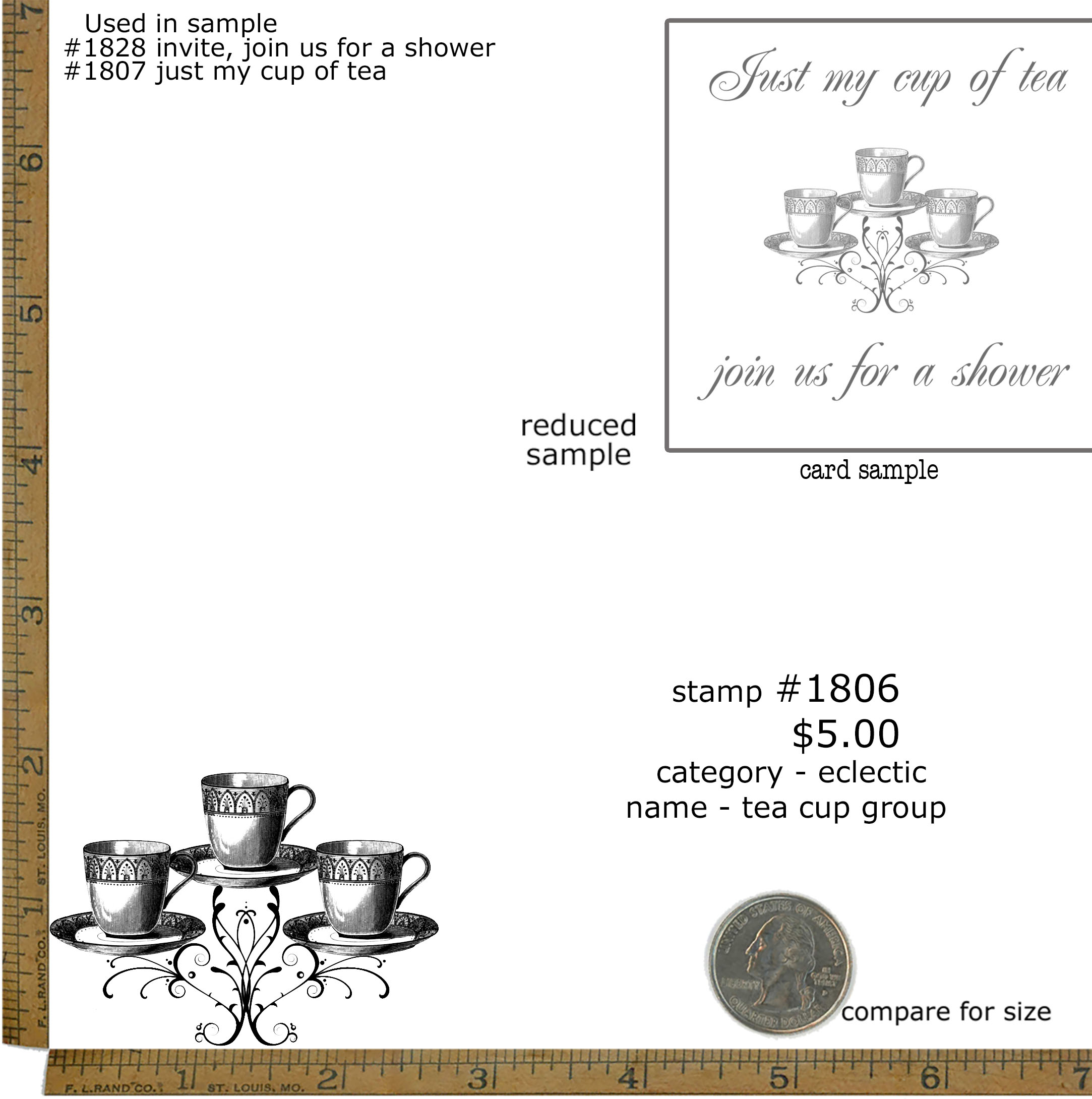 #1806 - Tea Cup Group - Eclectic